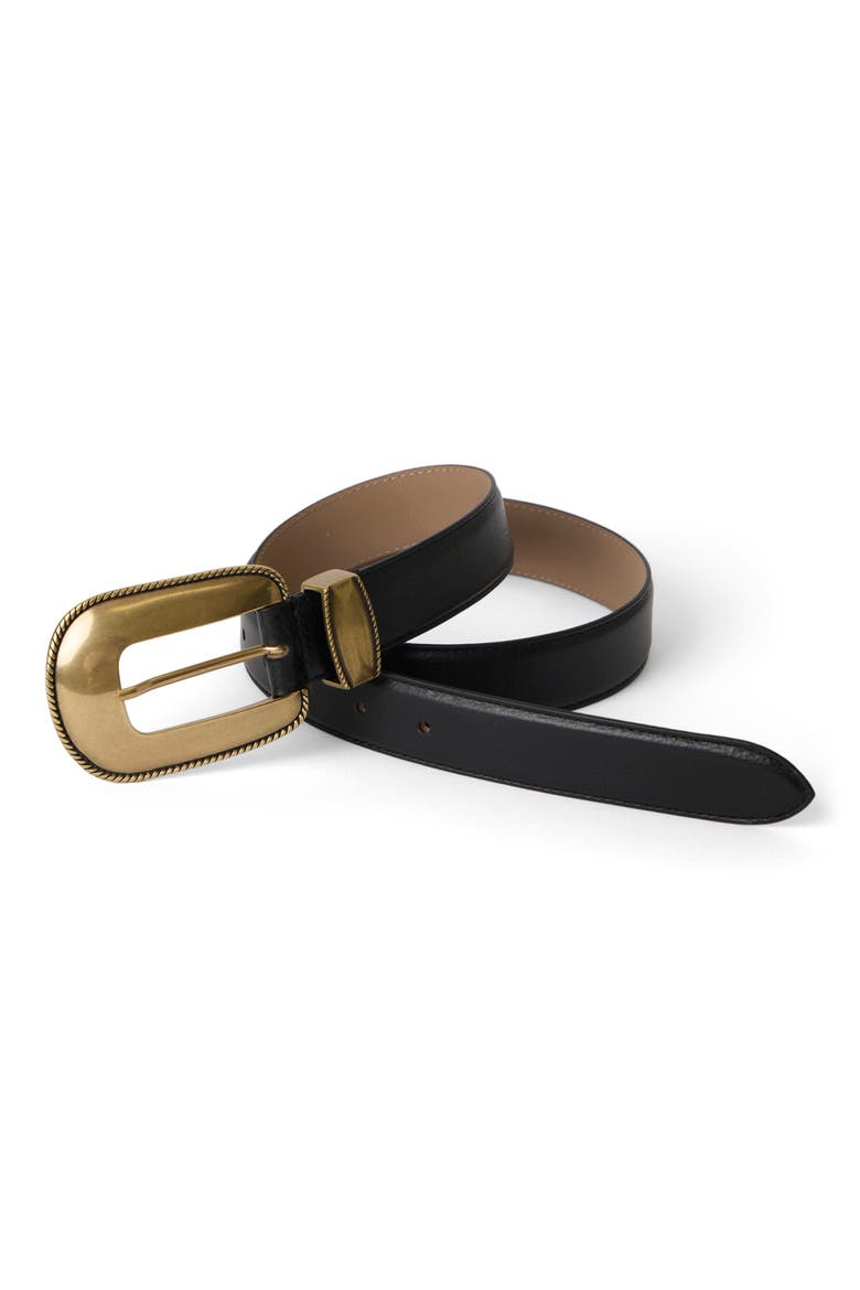 Walker Colt Leather Belt, Alternate, color, BLACK BRASS