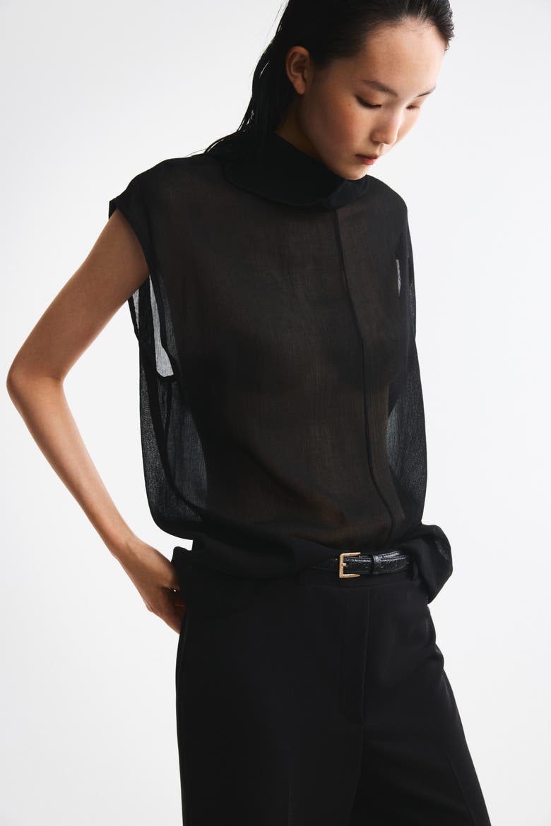 Straight-leg Pants With Belt, Alternate, color, Black