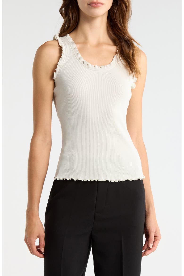 Ruffle Rib Tank, Main, color, BIRCH