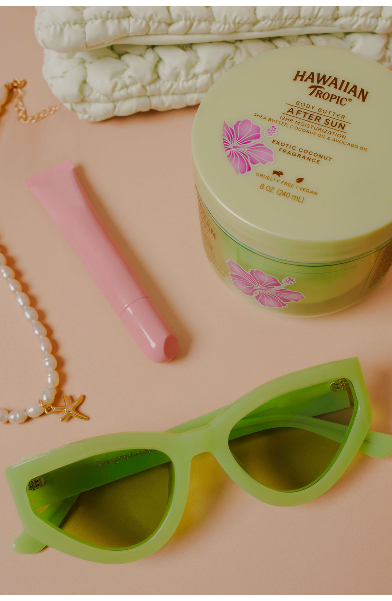 INDY Nolita Cateye Polarized Sunglasses, Alternate, color, Lime