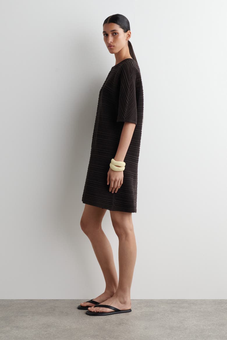 Pleated Knit Mini Dress (Women) | Nordstrom