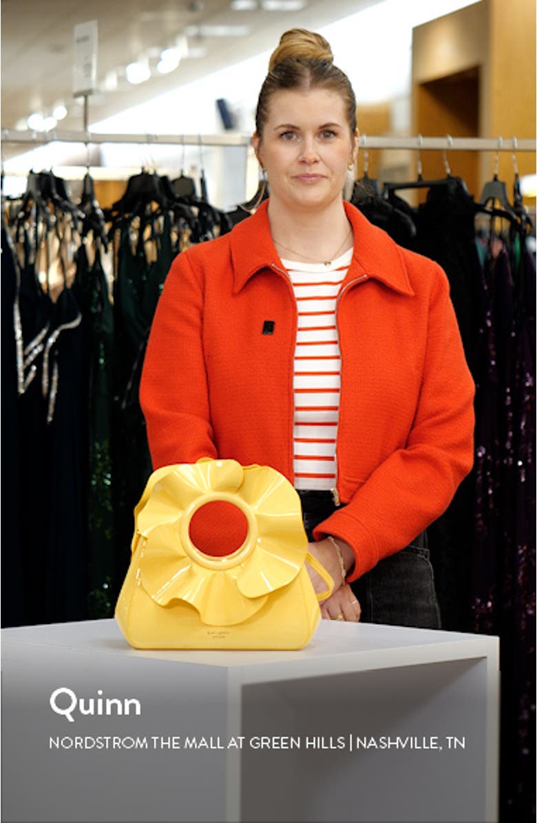 flora faux patent leather crossbody bag, sales video thumbnail