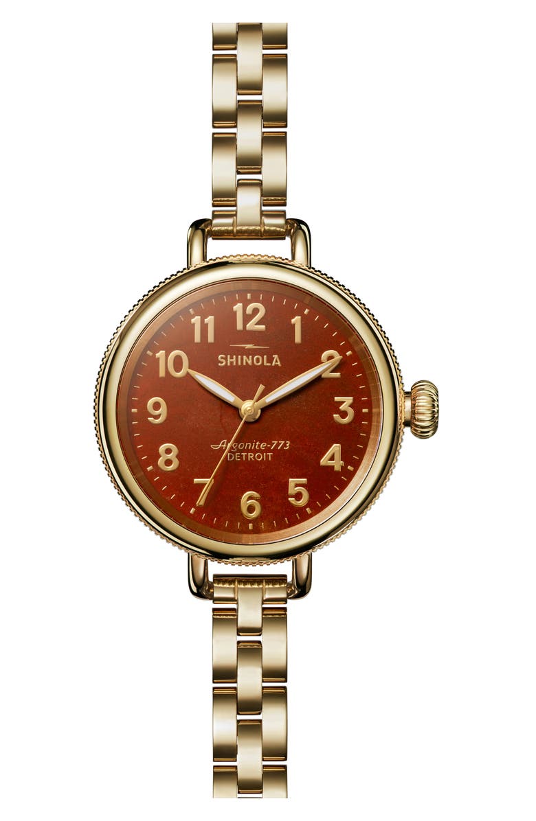 Shinola The Birdy Bracelet Watch, 34mm, Main, color, 