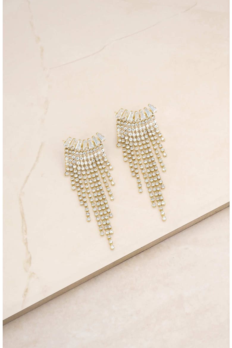 Angel Fringe Drop Earrings, Alternate, color, GOLD