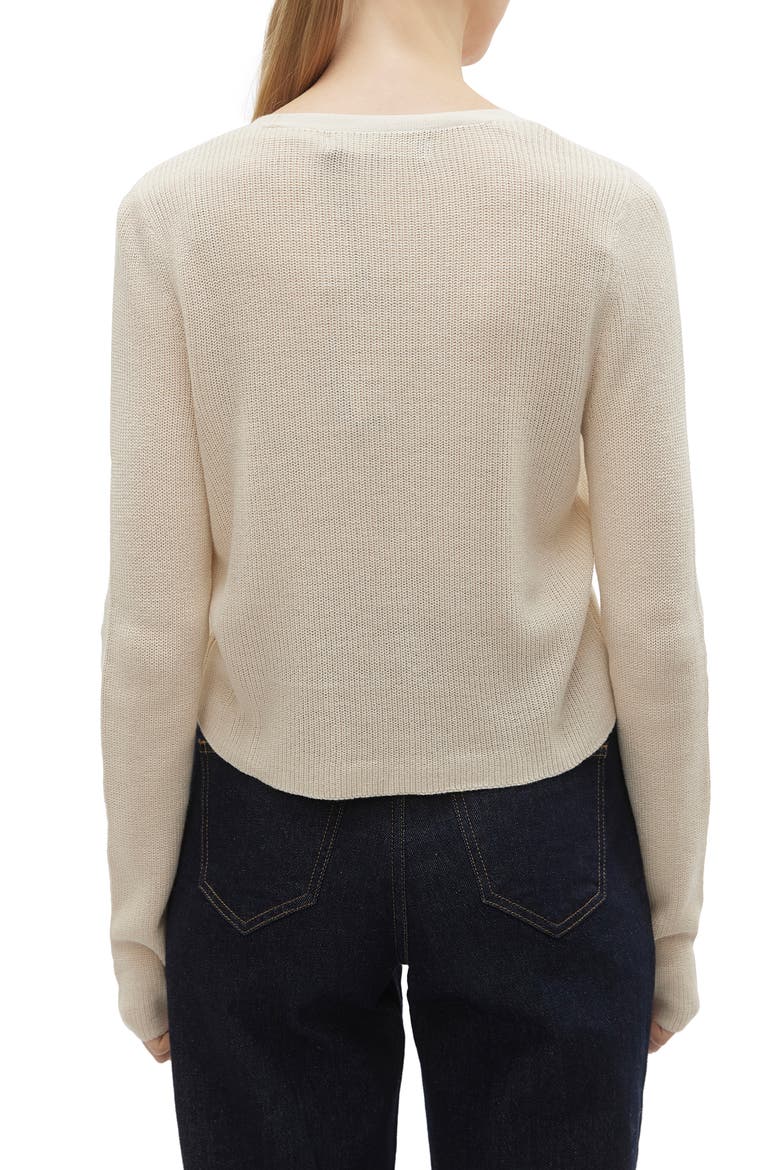 Lexsun Tie Front Cardigan, Alternate, color, BIRCH