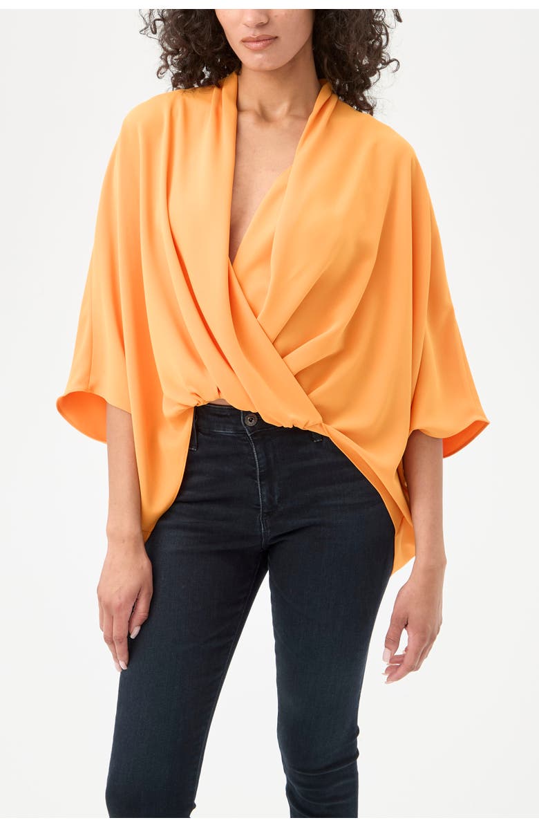 Trina Turk Concourse Oversized Surplice Top, Alternate, color, Cap Clementine