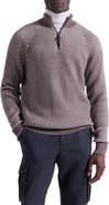 Bugatchi Merino Wool Quarter Zip Polo Sweater