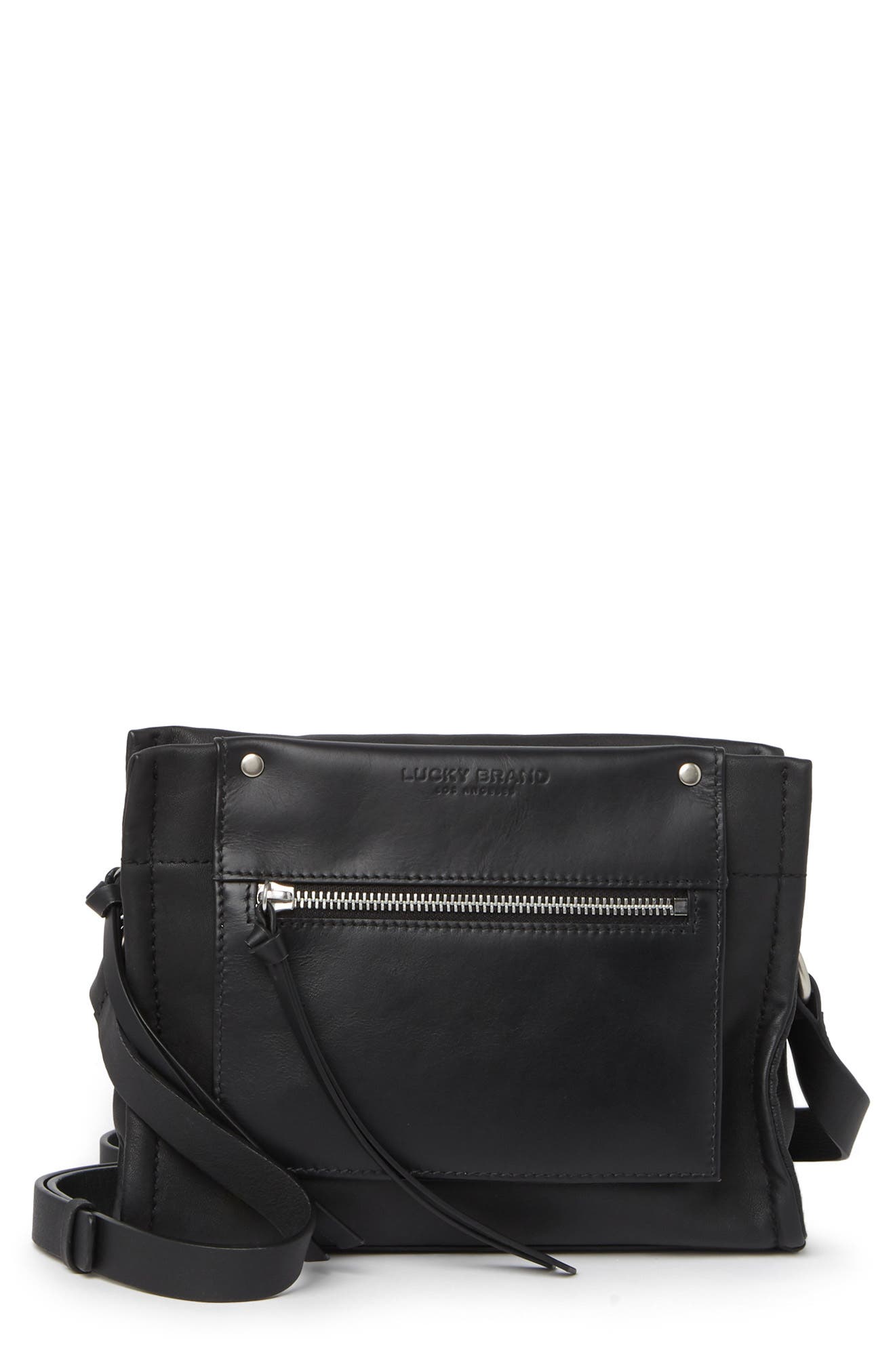 Lucky Brand Soue Leather Crossbody Bag, Main, color, 