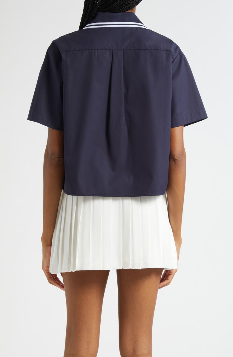 Sporty & Rich SRC Sailor Button-Up Shirt, Alternate, color, Dark Navy
