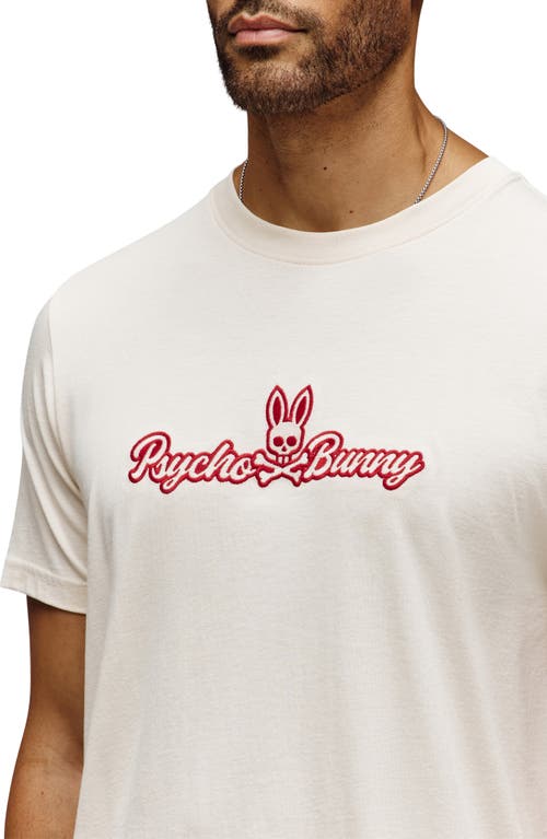 Psycho Bunny Eastwood Wordmark Embroidered Pima Cotton T-shirt In Neutral