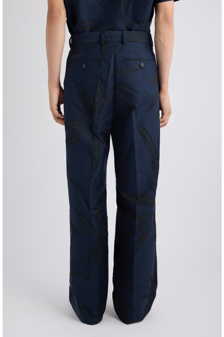 Penrud Cotton Blend Jacquard Pants, Alternate, color, NAVY
