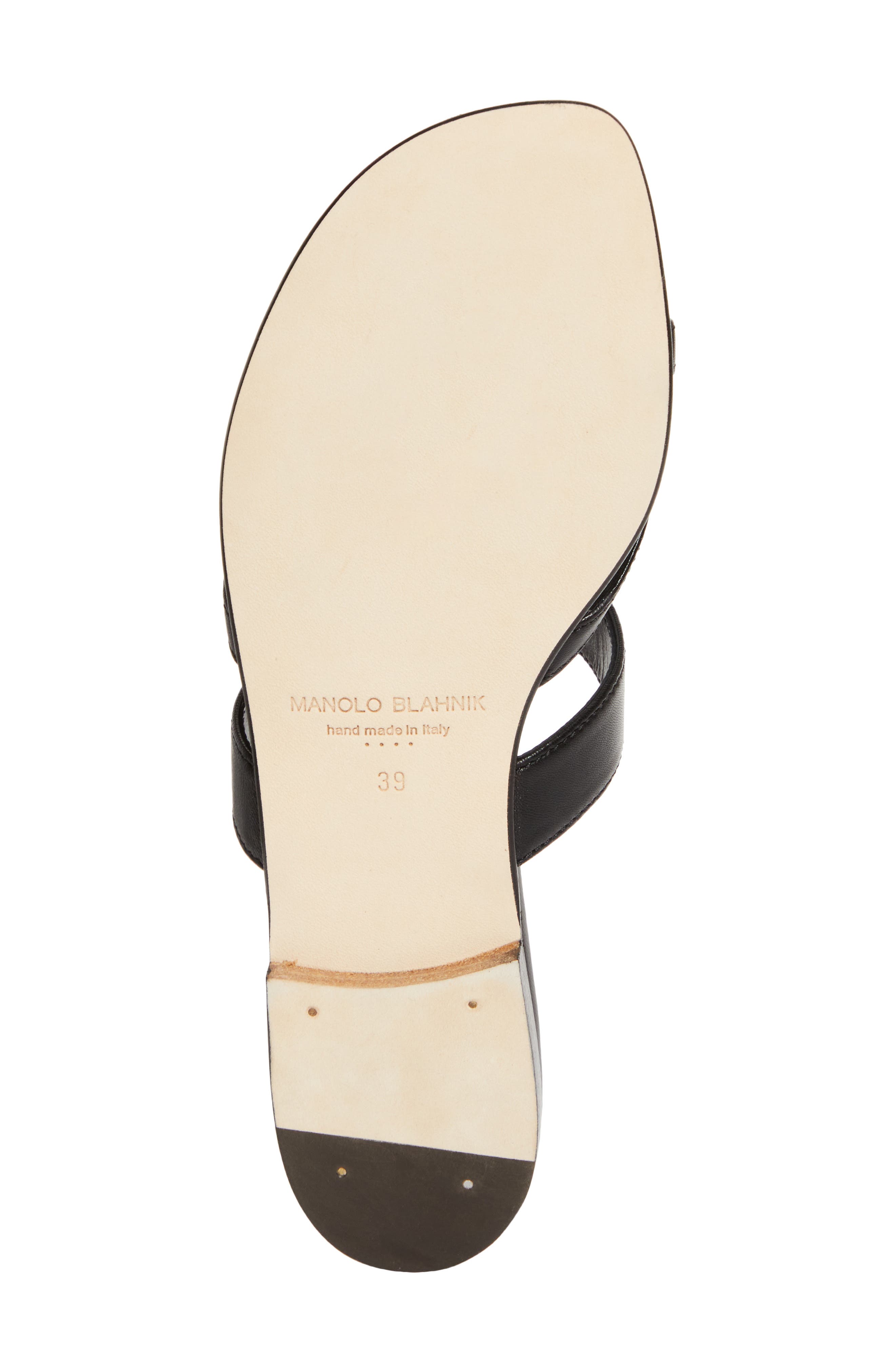 Manolo Blahnik Susa Crossover Sandal, Alternate, color, Black