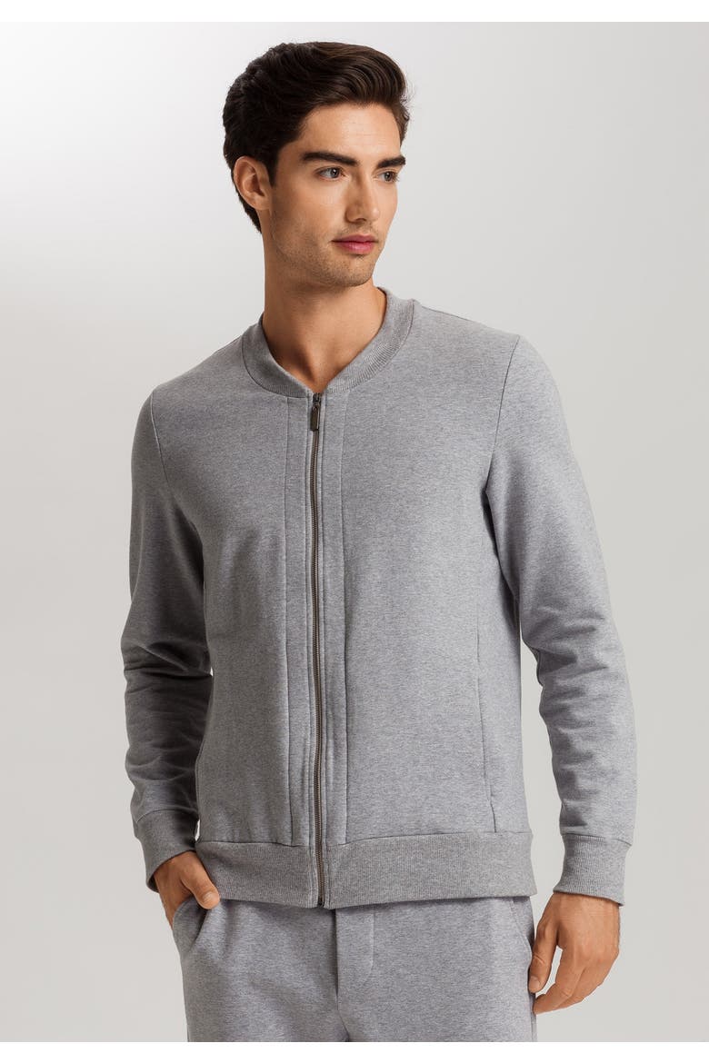 Natural Living Organic Cotton Zip-Up Jacket, Alternate, color, Grey Melange