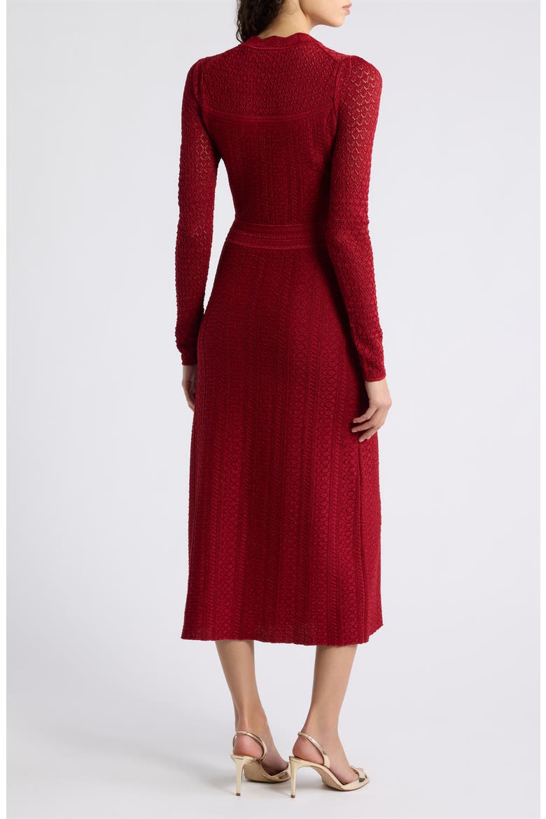 Remi Lurex Sweater Dress, Alternate, color, RED LOVE LUREX