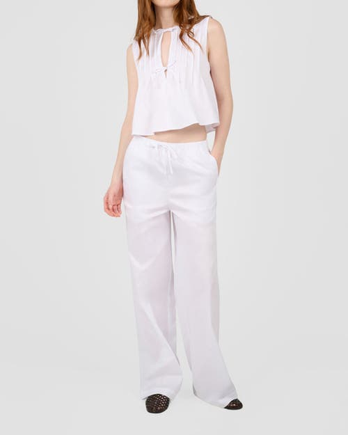 Weworewhat Straight Tie Waist Pant In Pink