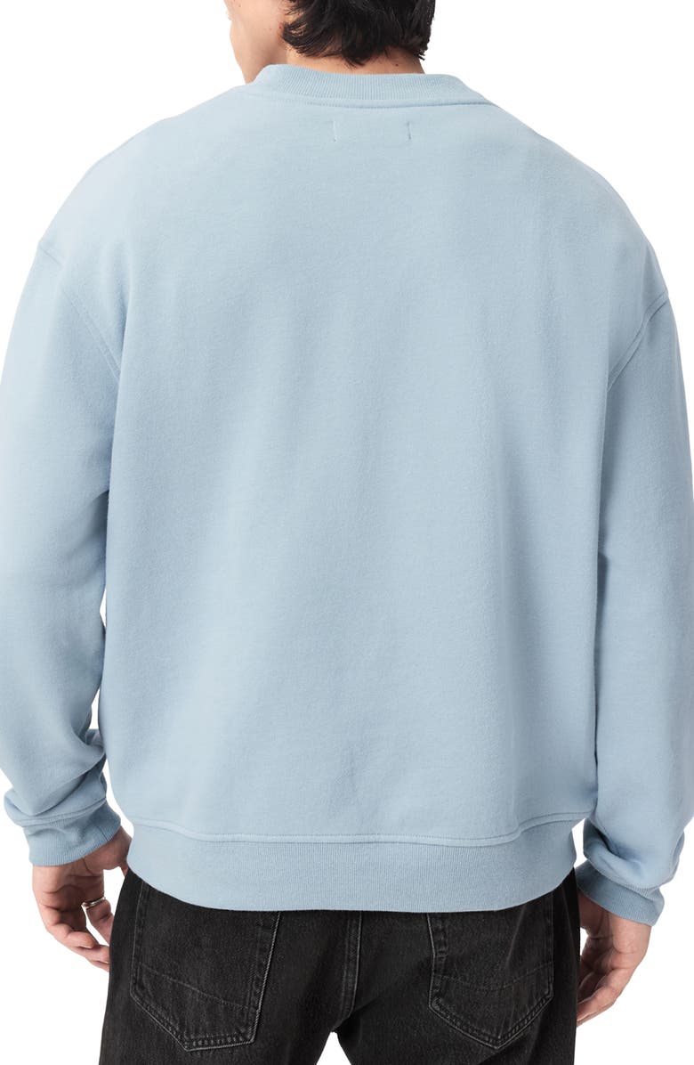 AllSaints Asher Crewneck Sweatshirt, Alternate, color, Misty Blue