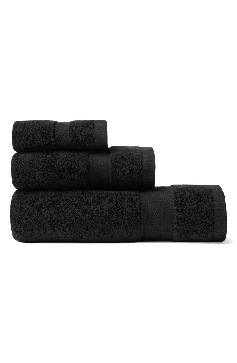 SFERRA Bello Nuovo Combed Cotton Bath Towel, Alternate, color, Black