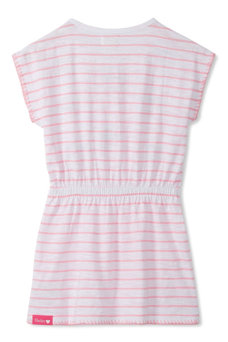 Kids' Strawberry Sequin Cinch Waist Dress, Alternate, color, WHITE