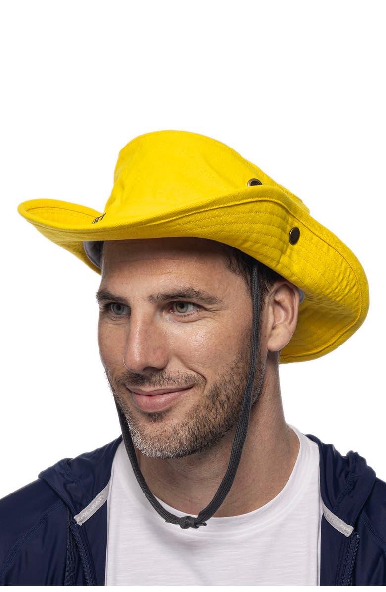 Coolibar Unisex Bucket Hat - UPF 50+ Sun Protection - Navigator, Alternate, color, Nautic Yellow