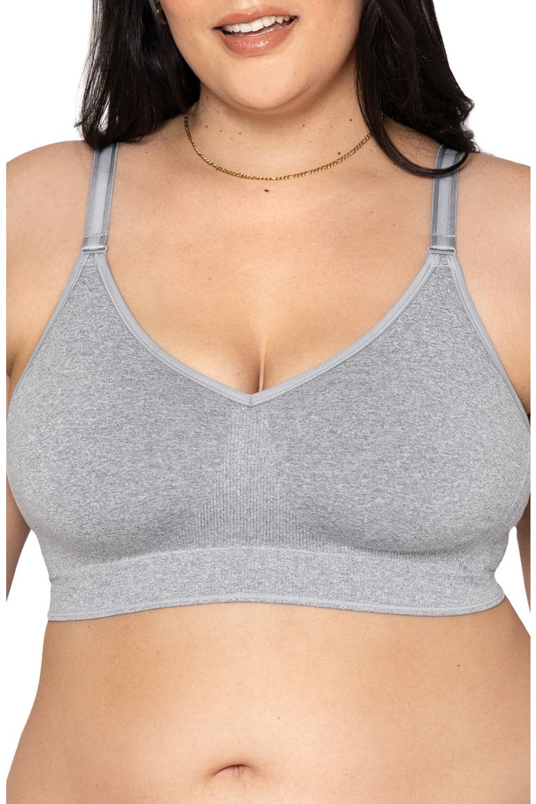 Smooth Seamless Comfort Bralette, Main, color, GREY HEATHER
