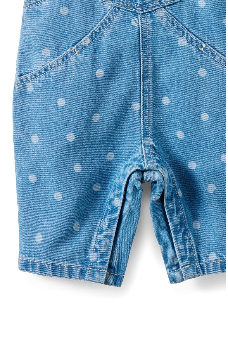 Aspen Denim Overall, Alternate, color, Bondi Light Blue Wash  Polka
