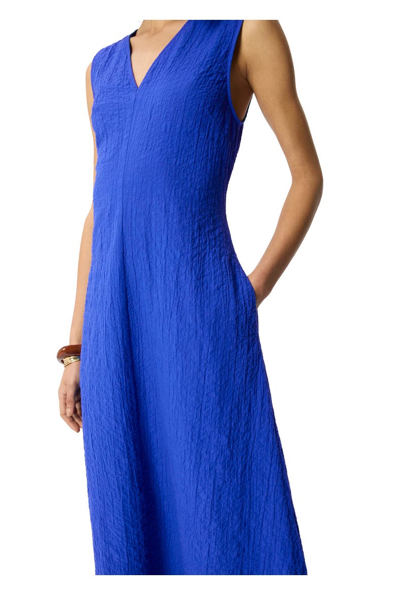 V-Neck Sleeveless Midi Dress, Alternate, color, Blue