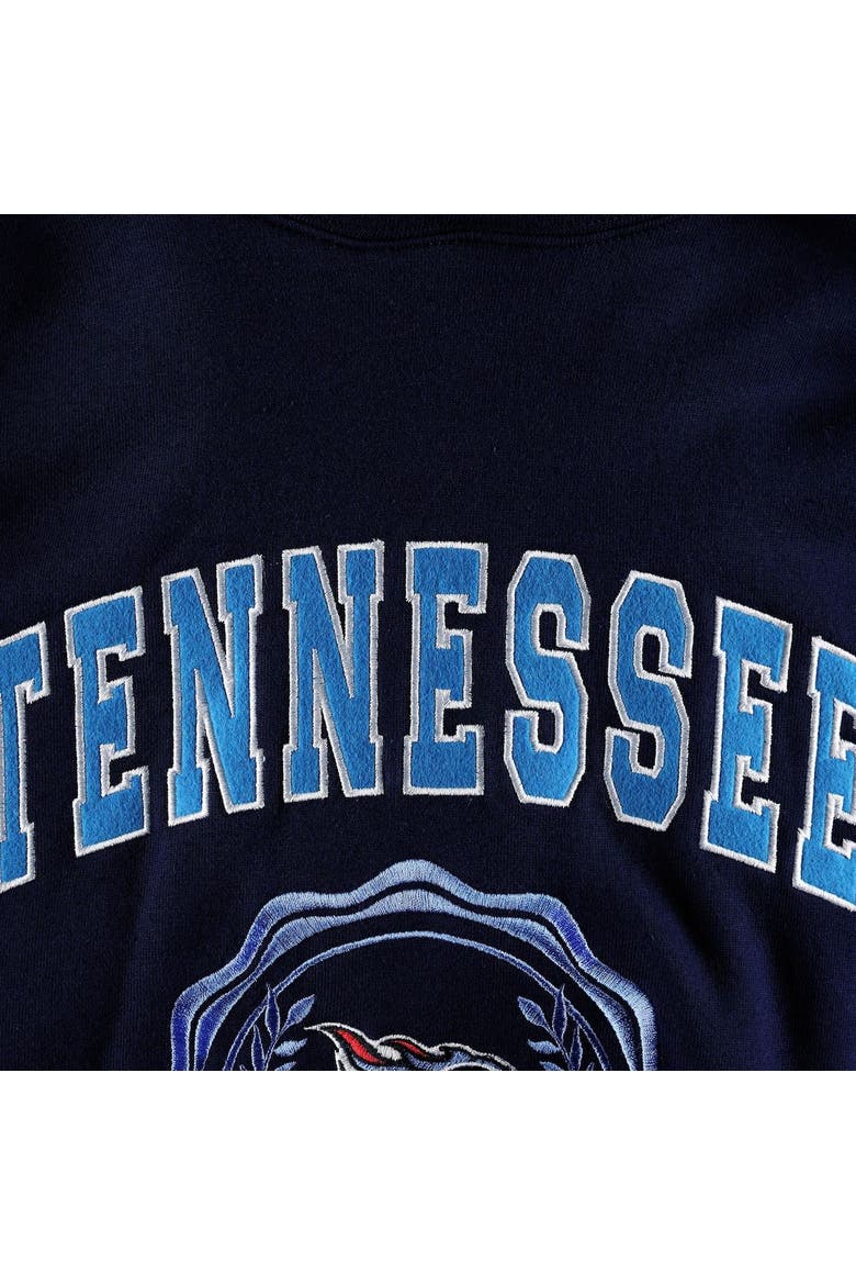 Women's Tommy Hilfiger Navy Tennessee Titans Becca Drop Shoulder Pullover Hoodie, Alternate, color, Navy