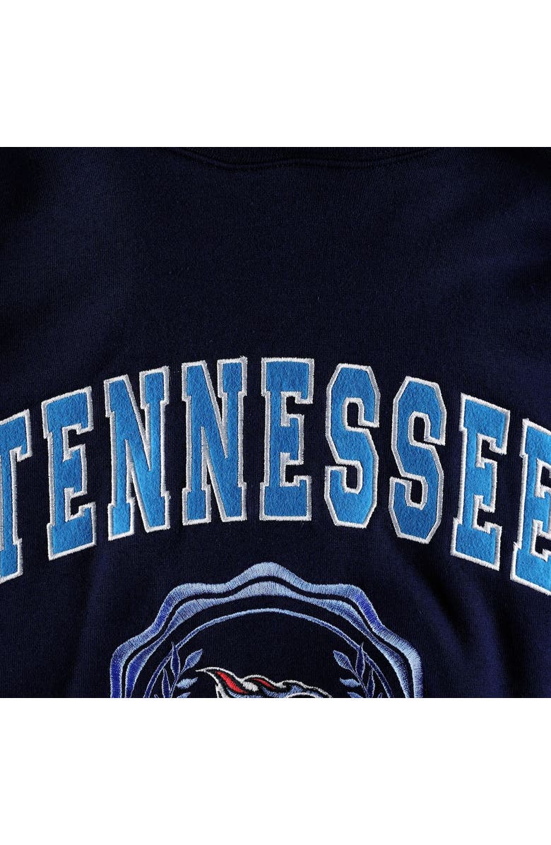 Tommy Hilfiger Women's Tommy Hilfiger Navy Tennessee Titans Becca Drop Shoulder Pullover Hoodie, Alternate, color, Navy