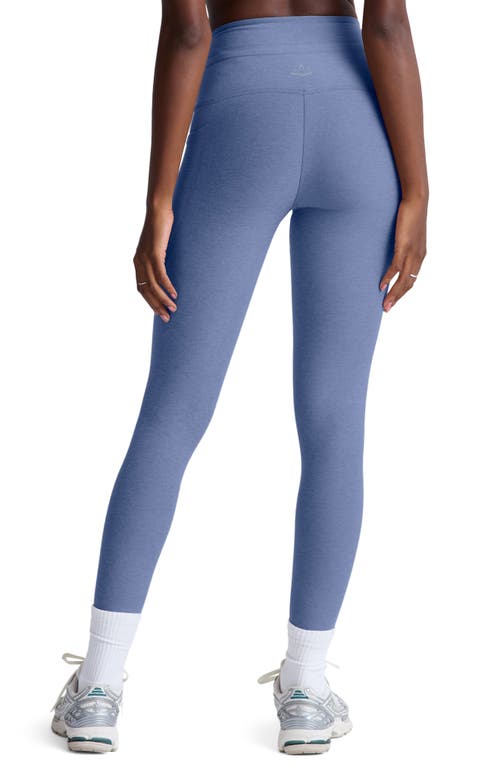 Beyond Yoga Space Dye Pocket Midi Leggings In Blue