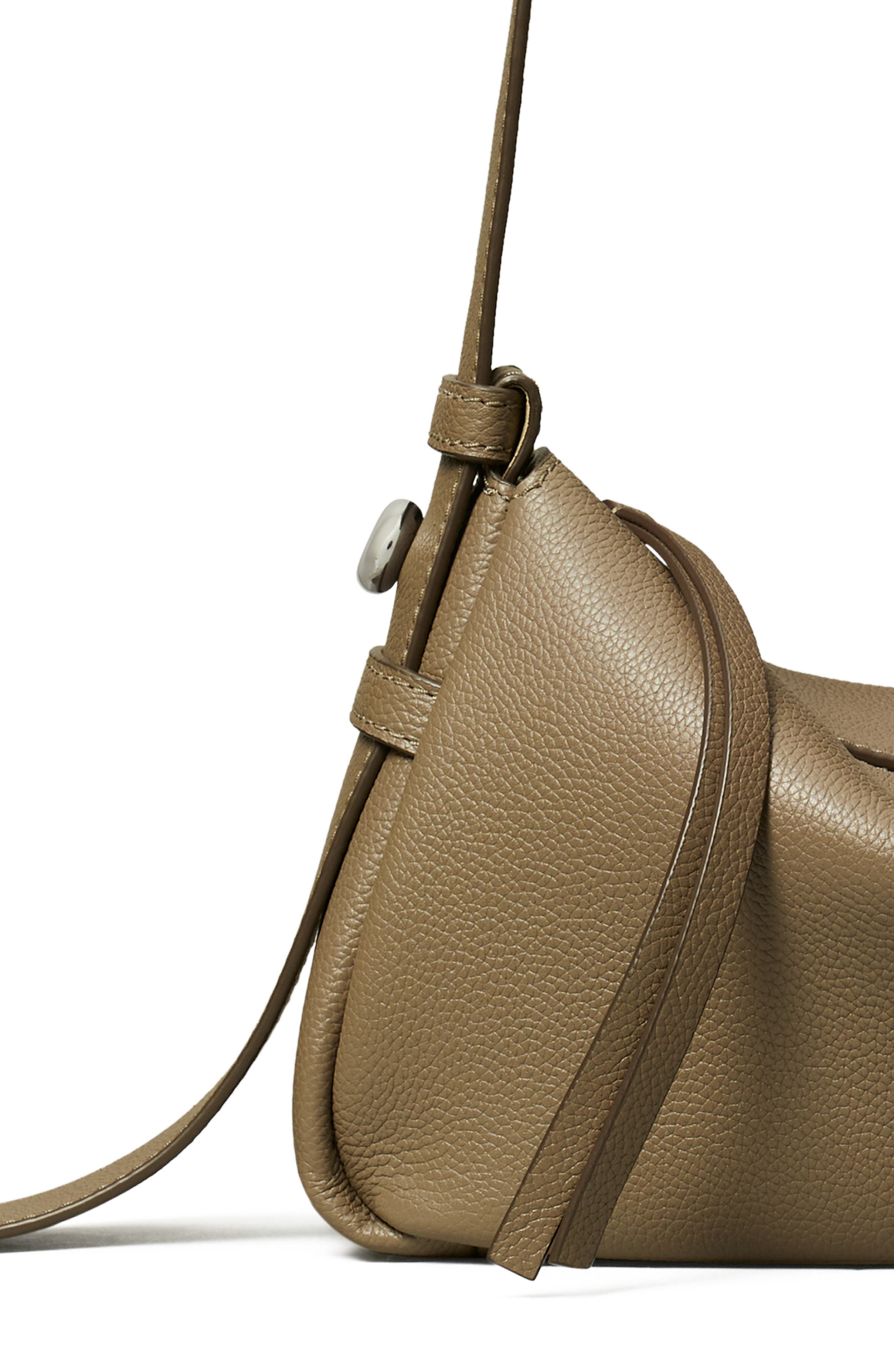 Small Romy Leather Shoulder Bag, Alternate, color, WILD MUSHROOM