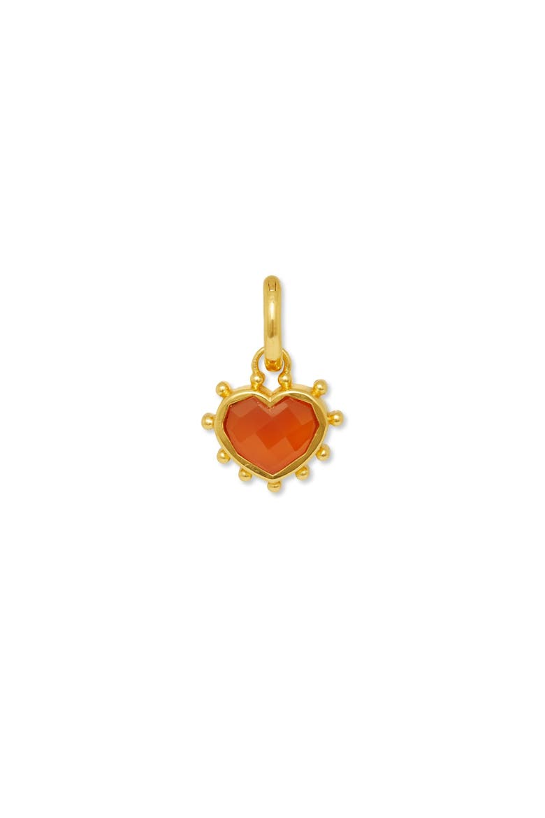 Onyx Heart Charm, Main, color, Gold