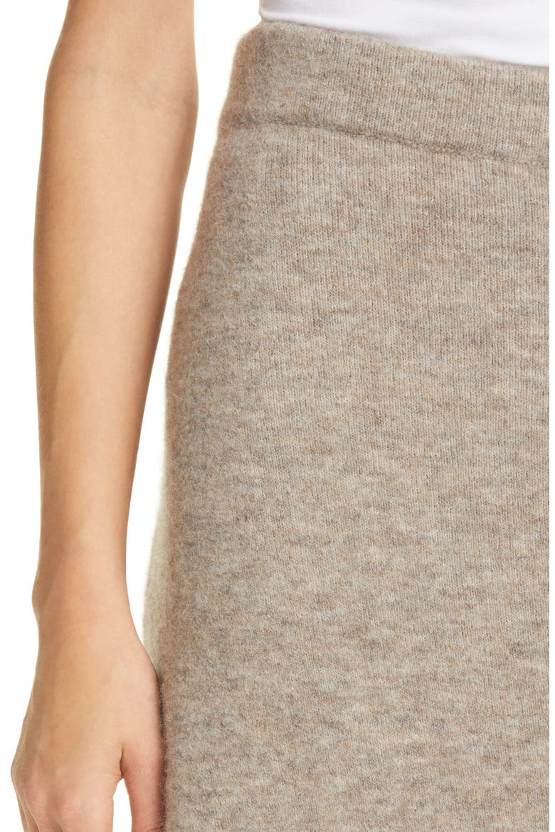 Max Mara Leida Alpaca & Wool Blend Knit Midi Skirt, Alternate, color, TURTLEDOVE