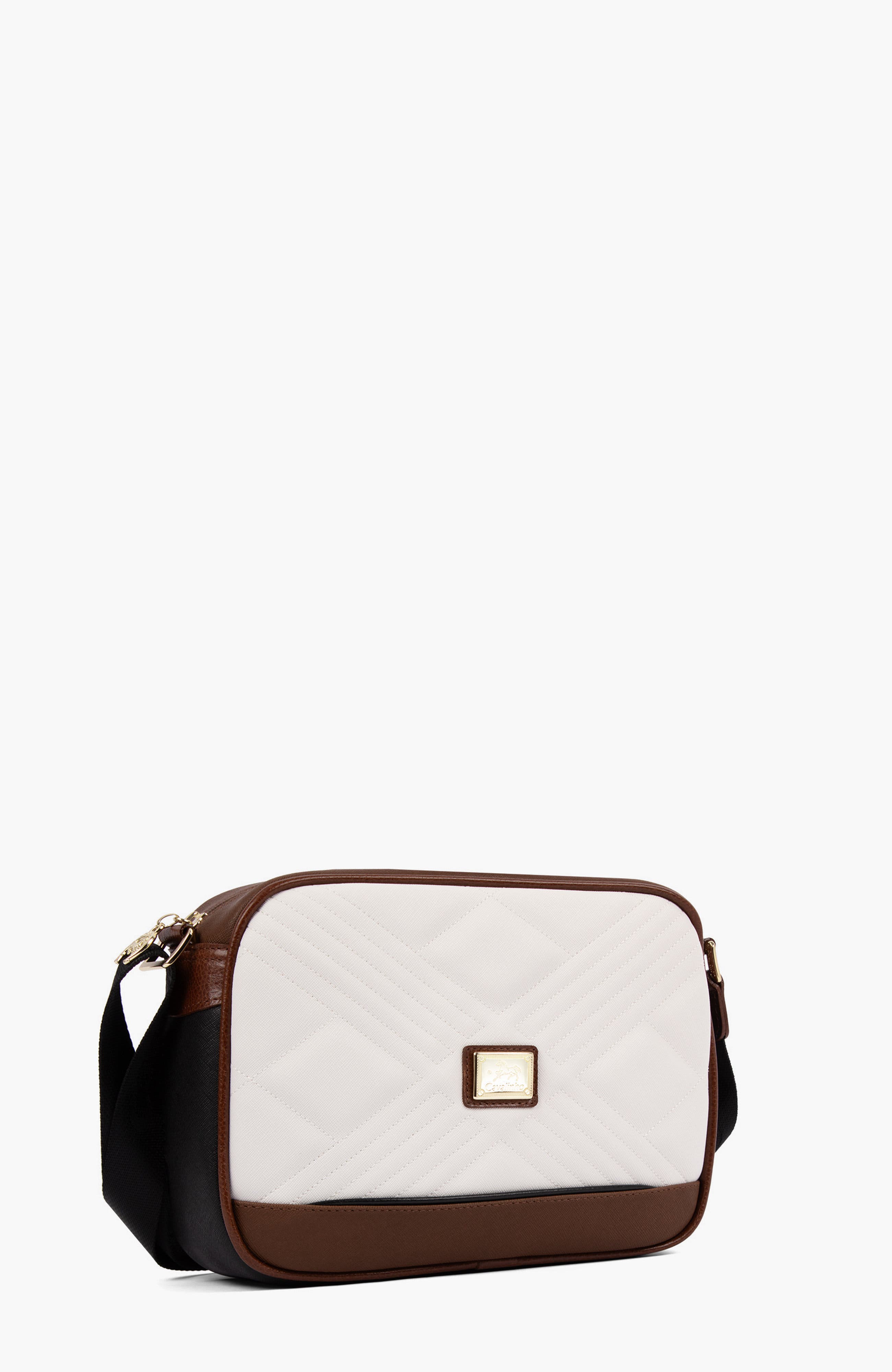 Poesie 190 Crossbody Bag, Alternate, color, Black / Camel Brown / White