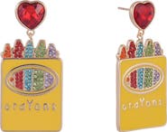 Hallmark Enamel Crayon Earrings