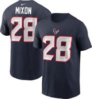 Nike Men's Nike Joe Mixon Navy Houston Texans Player Name & Number T-Shirt