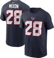 Nike Men's Nike Joe Mixon Navy Houston Texans Player Name & Number T-Shirt