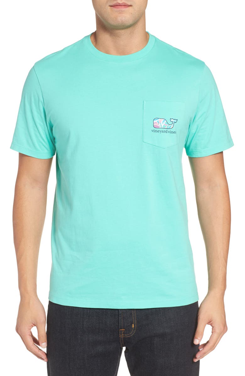 vineyard vines Floral Whale Fill Pocket T-Shirt, Main, color,