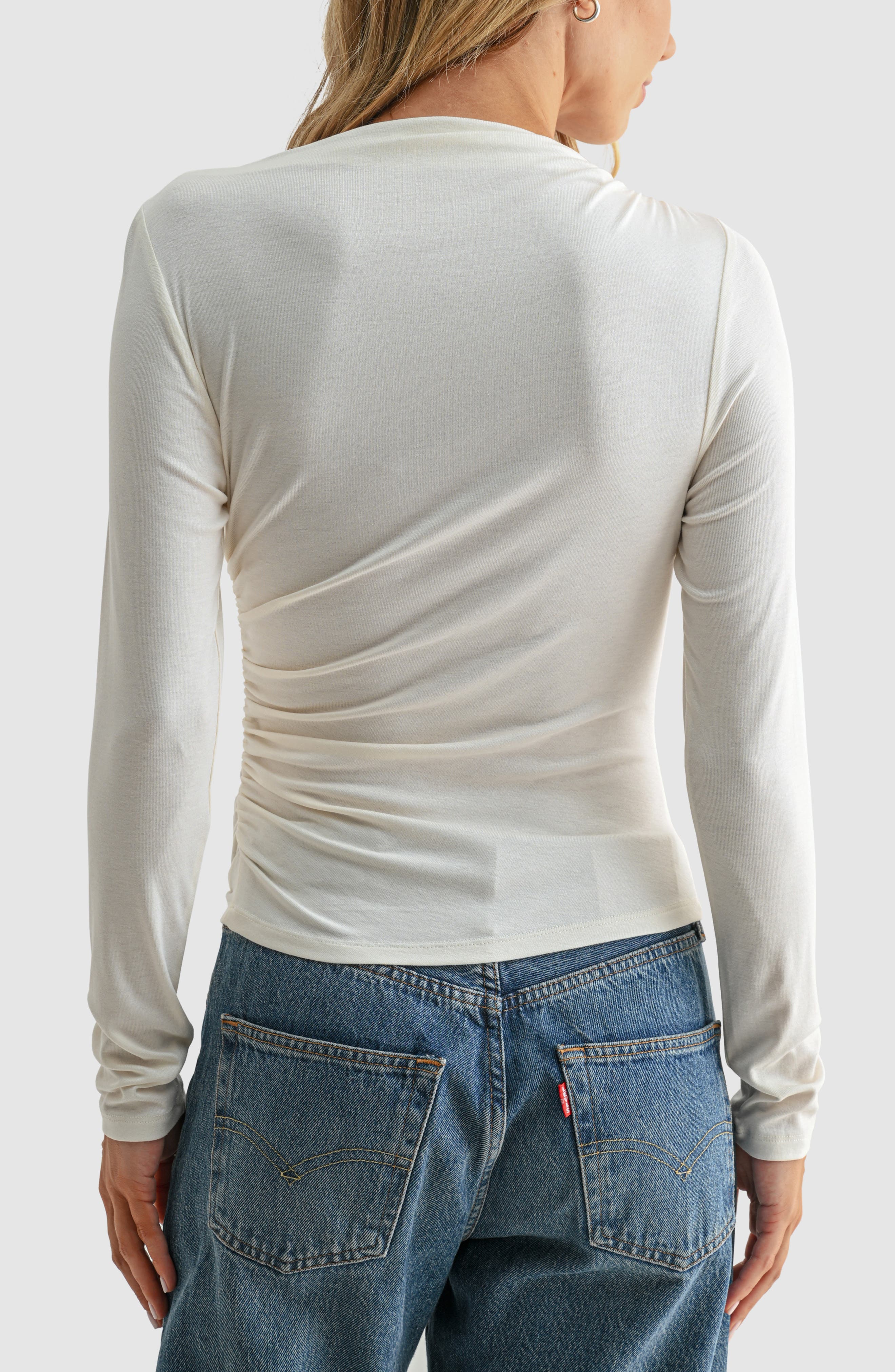 Lush Ruched Boat Neck Top (Women) | Nordstromrack