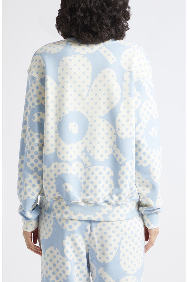 Leiot Unikko Kioski Polka Dot Flower Sweater, Alternate, color, LIGHT BLUE OFF WHITE