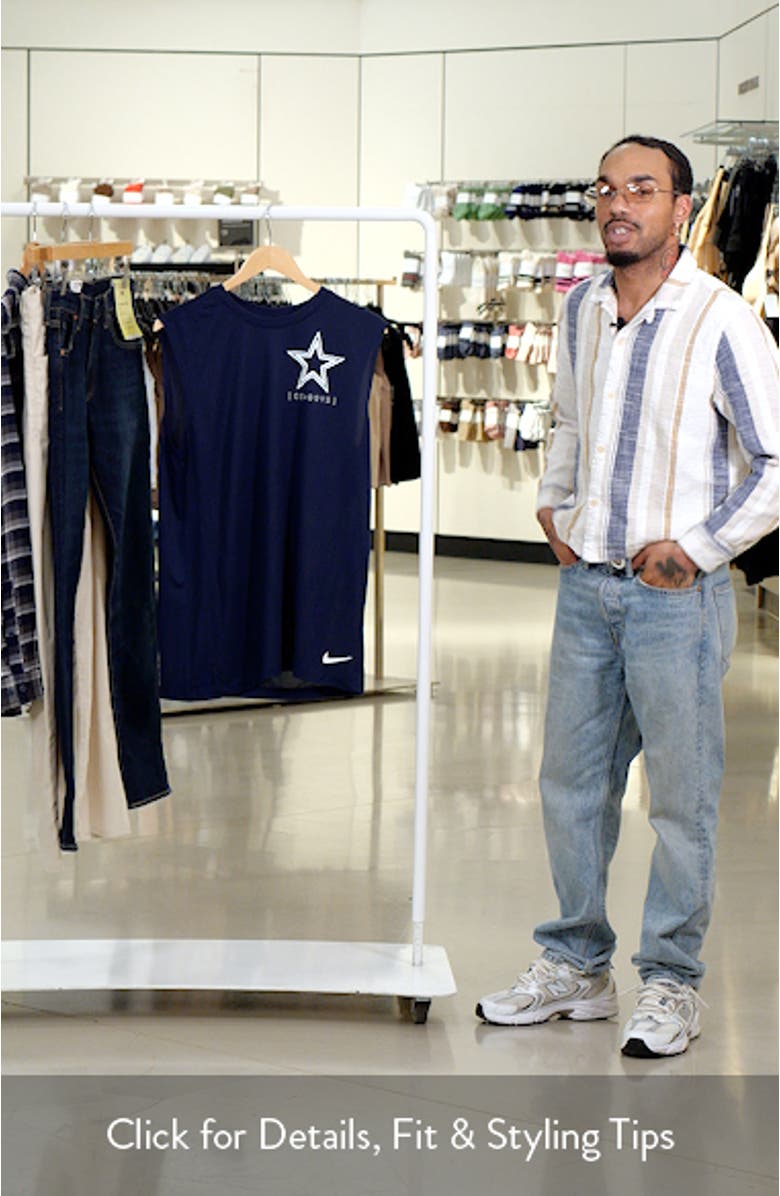 Men's Nike Navy Dallas Cowboys Muscle Tank Top, sales video thumbnail