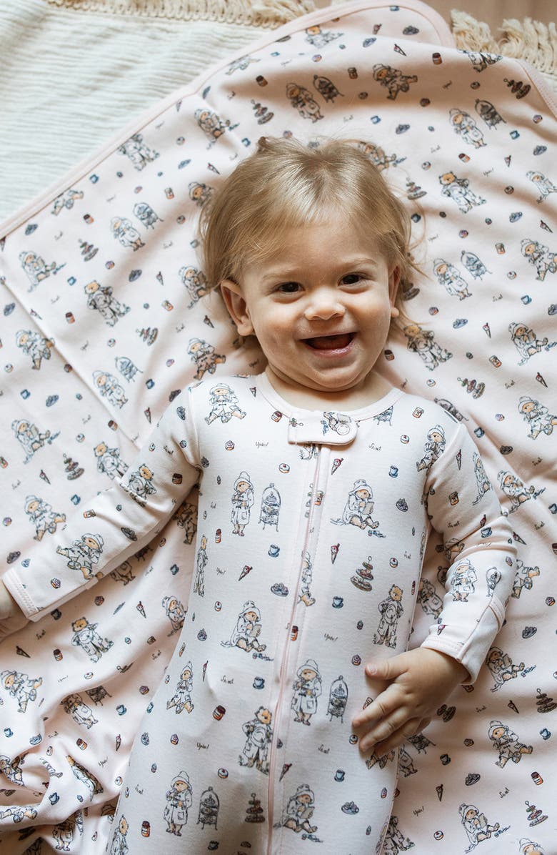 L'ovedbaby x Paddington Bear<sup>™</sup> Organic Cotton Zip Footie, Alternate, color, Sweet Paddington