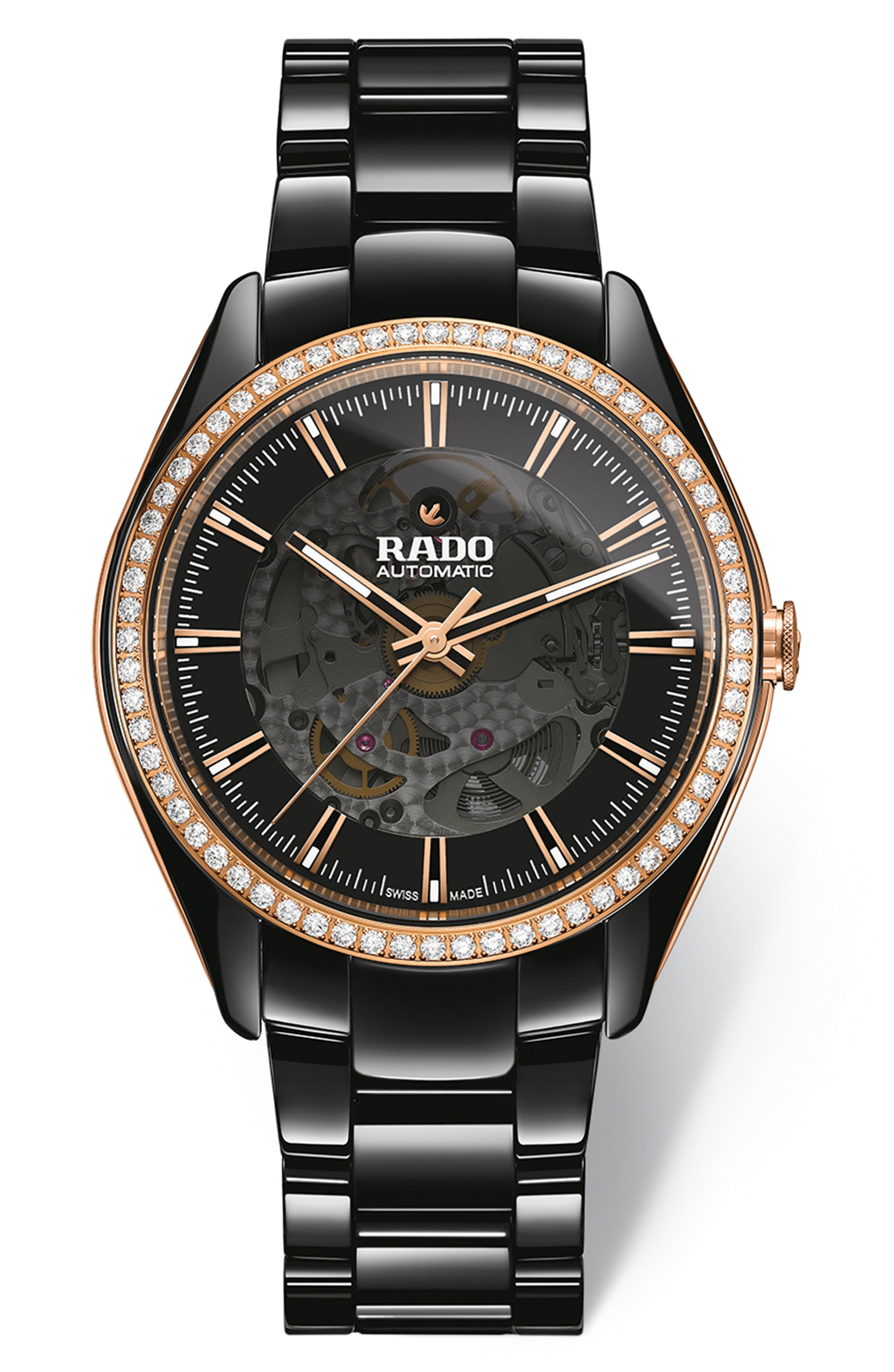 7454 RADO HyperChrome Exhibition Automatic Ceramic Bracelet Watch, 42mm (Men ...
