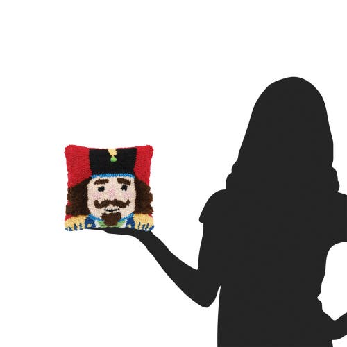 C & F Home C&f Home Nutcracker Hooked Small Christmas Accent Pillow, 8" X 8" In Multi