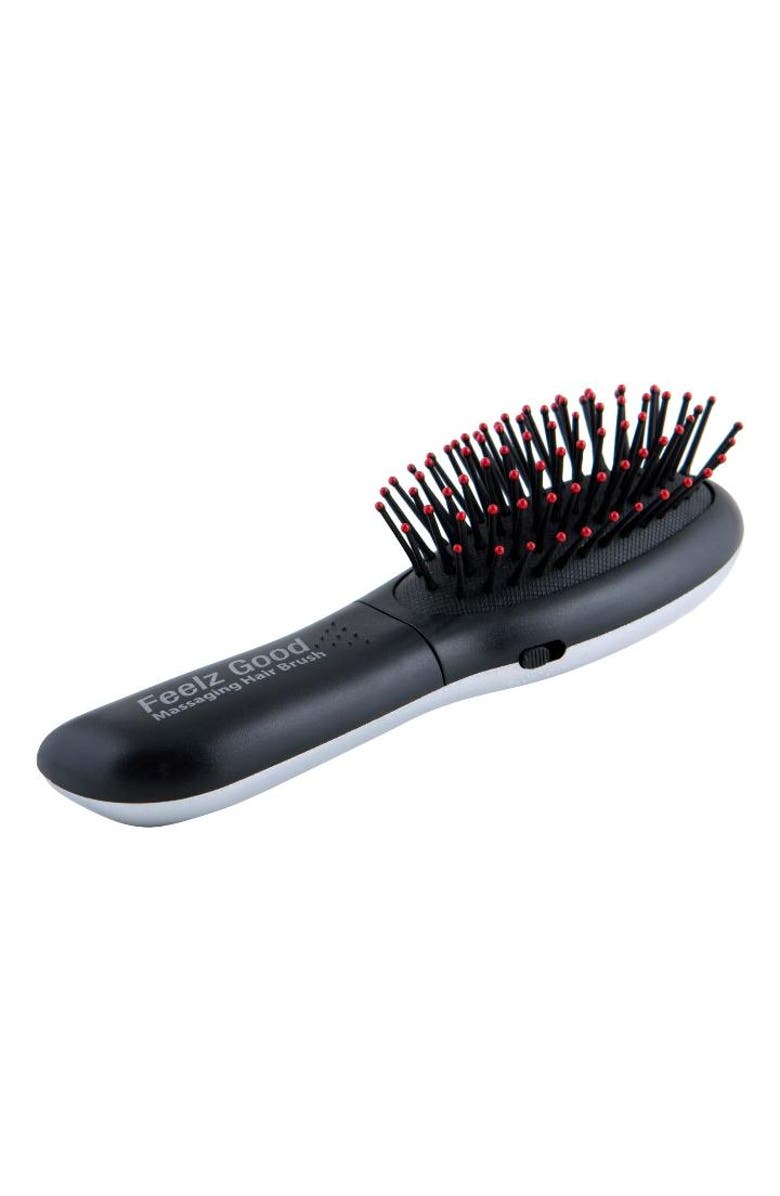 Zadro Detangling Hair Brush with Feelz Good Massager, Alternate, color, Black