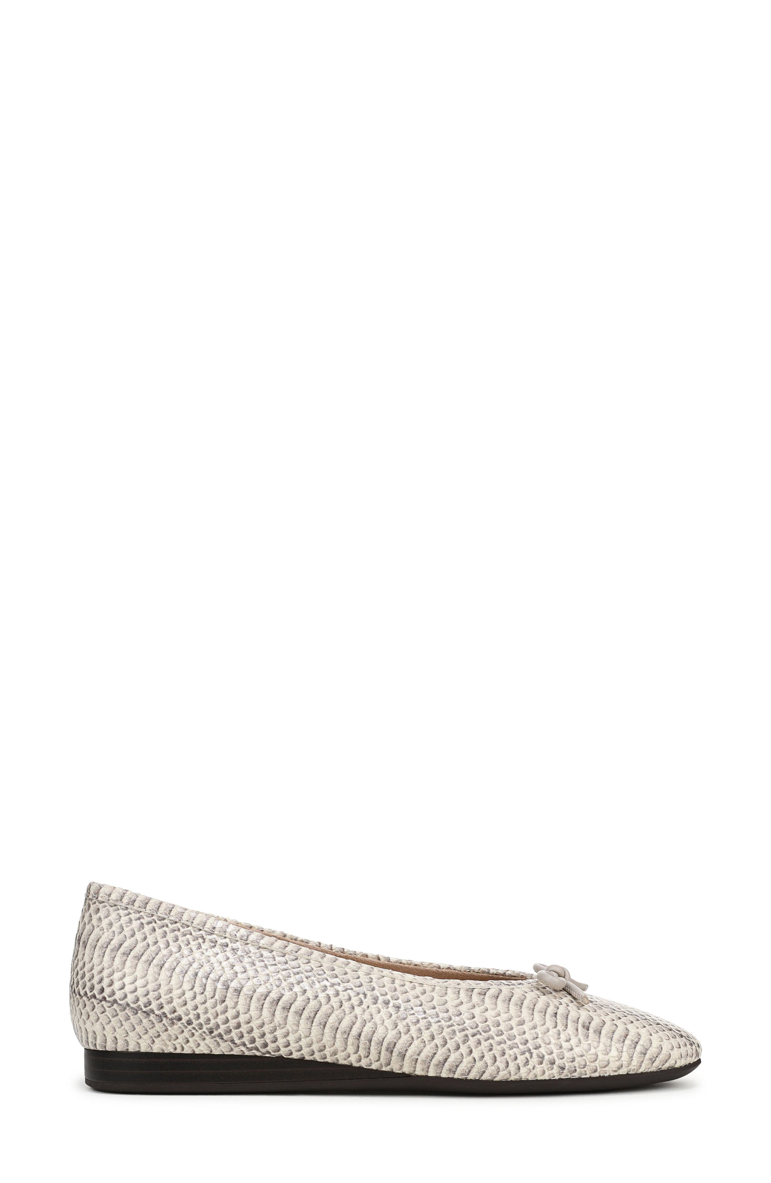 Vionic Larissa Ballet Flat, Alternate, color, Ivory Python Leather