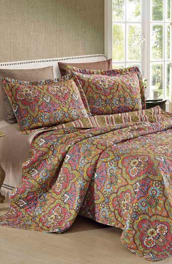 Luxury Home Floral Print Quilt & Sham Set