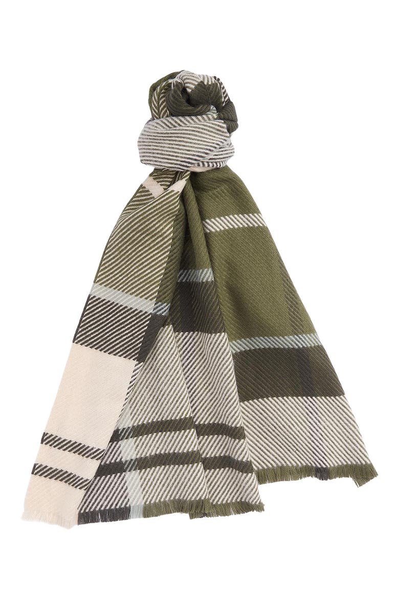 Blair Tartan Scarf, Alternate, color, ANCIENT LODEN