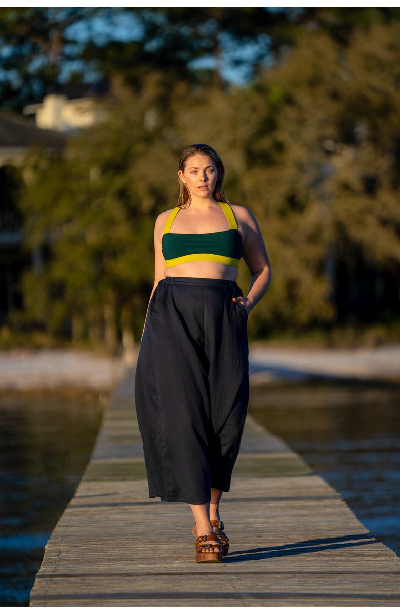 Ansea The Gauze Wide Leg Pant, Alternate, color, Navy