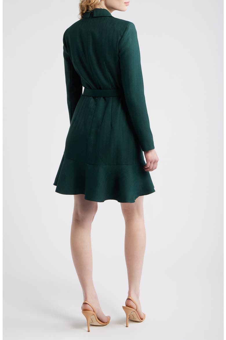 blazer cocktail dress Elegant Beige Short Sleeve Midi Blazer Dress