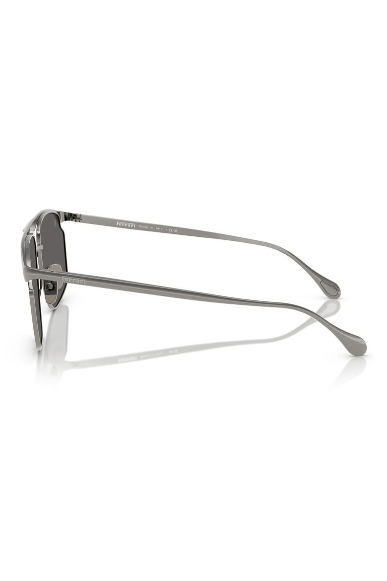 61mm Irregular Sunglasses, Alternate, color, GUNMETAL / MIRROR SILVER